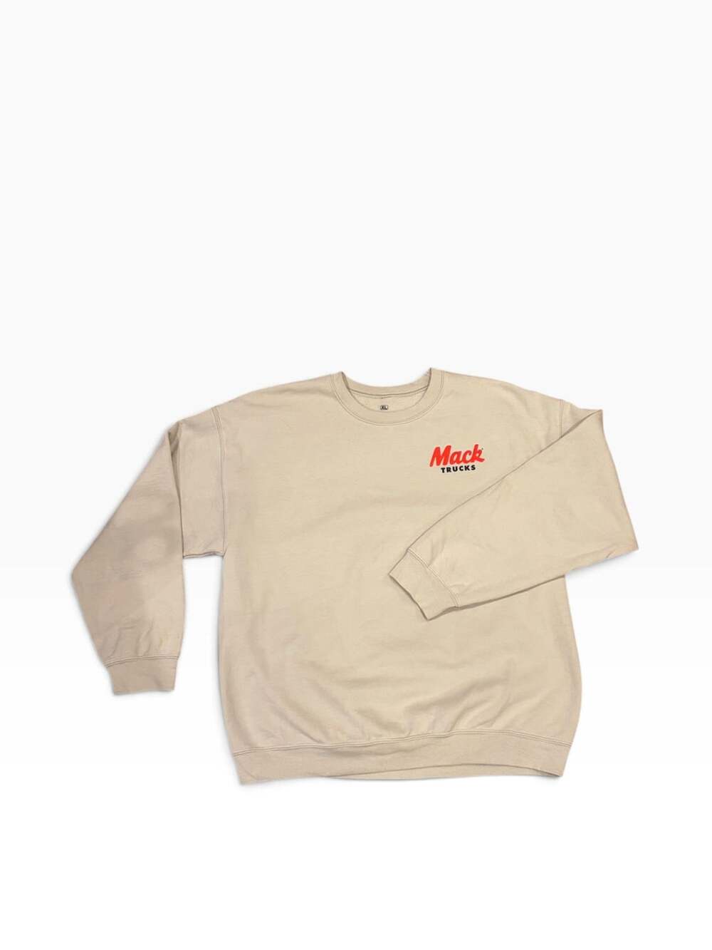 Mack Trucks Vintage Style Graphic Cream Sweatshirt Size XL - Picture 1 of 5